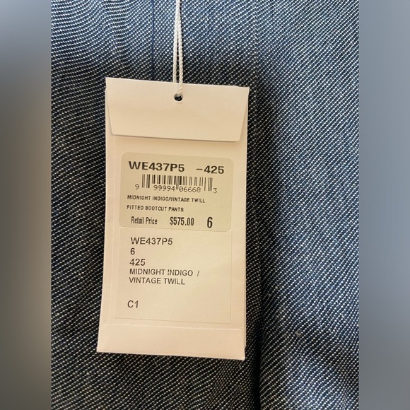 $575 NWT TSE Midnight Indigo Vintage Twill Fitted Bootcut Pants Size 6 - Picture 5 of 8